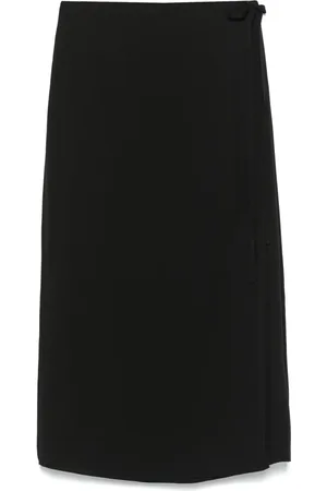 THEORY Falda midi con diseño cruzado