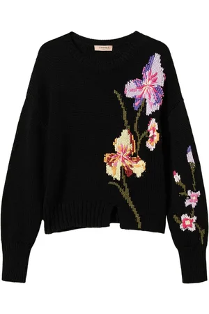 Twin-Set Suéter con bordado floral