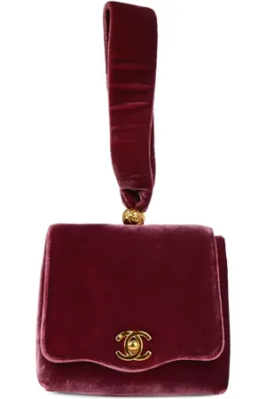 CHANEL Bolsa de mano de terciopelo 1995
