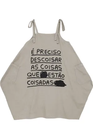 Uma Raquel Davidowicz Vestido con eslogan estampado