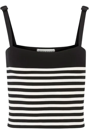 Nina Ricci Top tejido con motivo de rayas