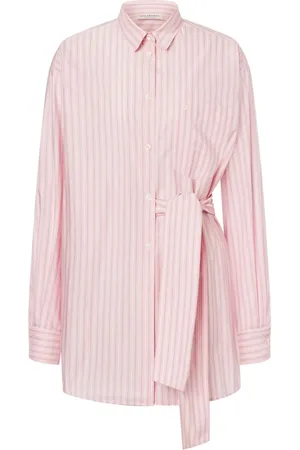 Serafini Vestido camisero con rayas estampadas