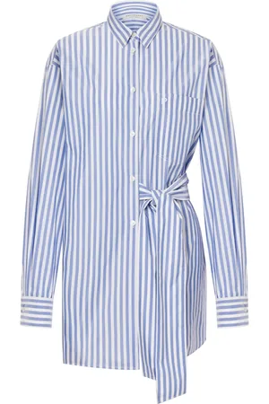 Serafini Vestido camisero con rayas estampadas