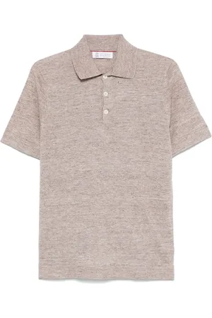 Brunello Cucinelli Playera tipo polo de tejido fino
