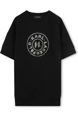 Karl Lagerfeld Vestido estilo playera con logo estampado