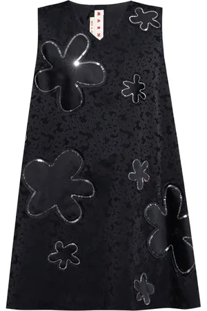 Marni Vestido corto con motivo floral en jacquard