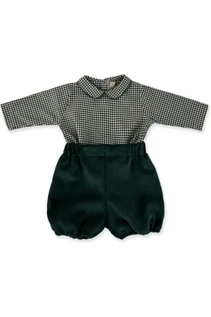 LA STUPENDERIA Set de shorts con motivo de cuadros gingham