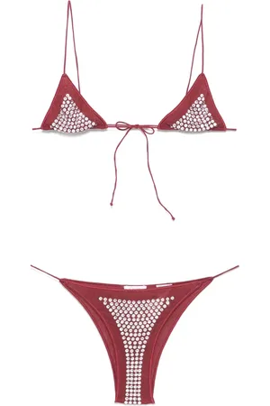 Oseree Bikini tipo bandeau con detalles de cristal