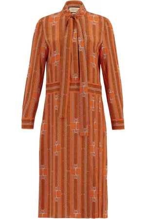 Gucci Vestido midi con estampado gráfico