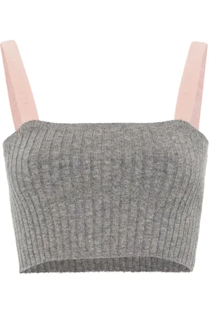Gucci Top corto tejido de canalé