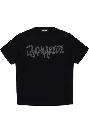 Dsquared2 Playera con logo de glitter