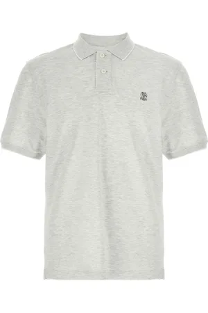Brunello Cucinelli Playera tipo polo con logo
