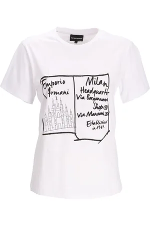 Emporio Armani Playera con ilustración estampada