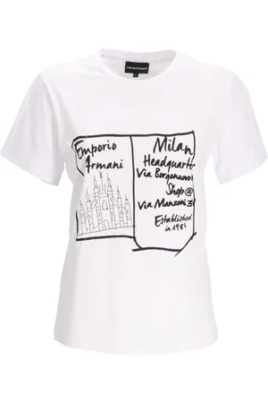 Emporio Armani Playera con ilustración estampada