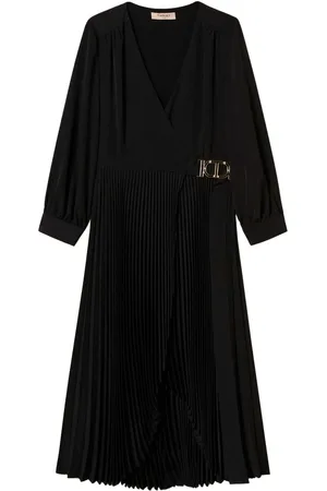 Twin-Set Vestido midi con diseño plisado