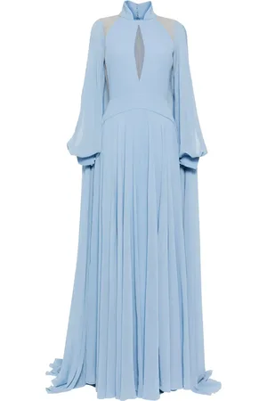 Saiid Kobeisy Vestido largo de georgette