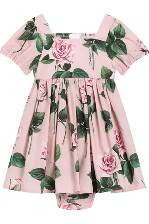 Dolce & Gabbana Vestido camisero con rosas estampadas