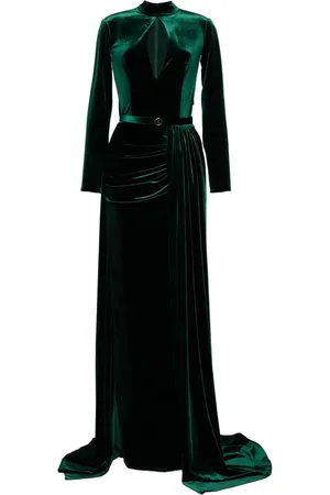 Saiid Kobeisy Vestido largo de terciopelo