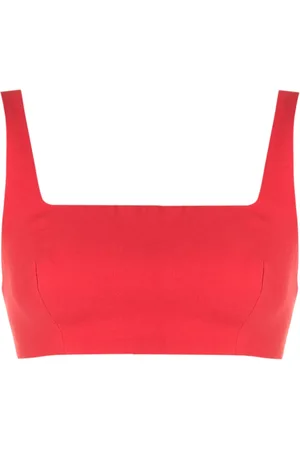 Lenny Niemeyer Top corto Papoula con cuello cuadrado