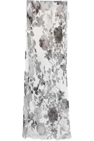 Patrizia Pepe Falda larga con estampado floral