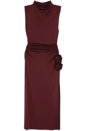 MAGDA BUTRYM Vestido midi con cuello tortuga