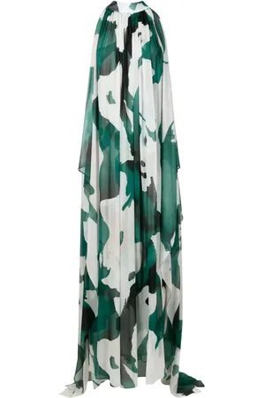Lenny Niemeyer Vestido de seda drapeado con estampado abstracto