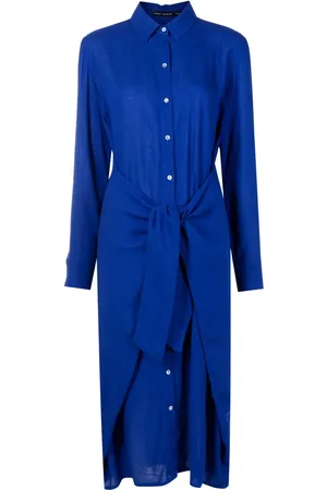 Lenny Niemeyer Vestido camisero midi con moño en la cintura