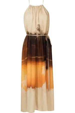 Lenny Niemeyer Vestido midi con estampado gráfico