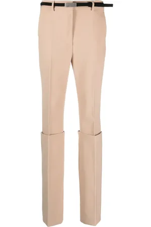 Sportmax Pantalones slim con dobladillo vuelto