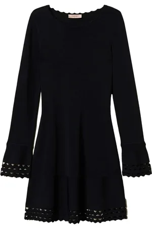 Twin-Set Vestido con ribete festoneado