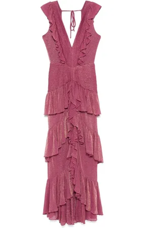 PATBO Vestido largo con volantes