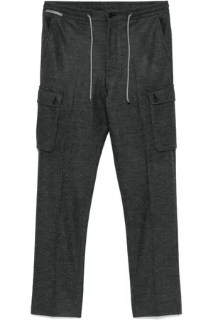 corneliani Pantalones cargo con cordones en la pretina