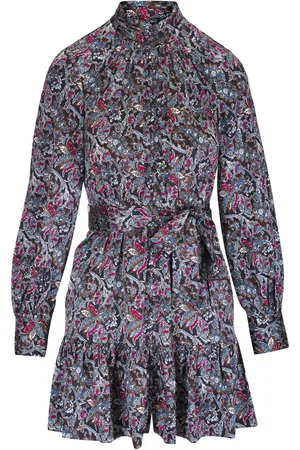 VERONICA BEARD Vestido corto con estampado de cachemira