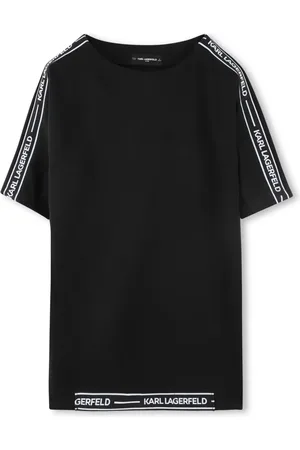 Karl Lagerfeld Vestido con franjas del logo
