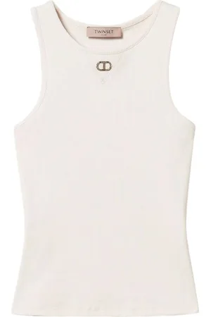 Twin-Set Top tejido de canalé Oval T