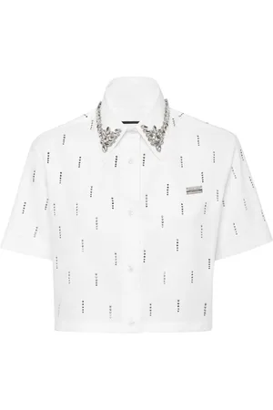 Philipp Plein Camisa con detalles de cristal