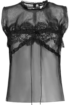 Dsquared2 Blusa con ribete de encaje