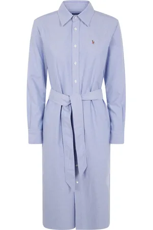 Ralph Lauren Vestido midi con logo bordado