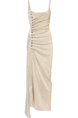 Paco rabanne Vestido midi con diseño drapeado