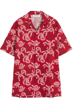 Lanvin Camisa con hojas estampadas