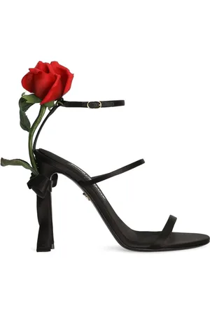 Dolce & Gabbana Sandalias con aplique de rosa y tacón de 105mm