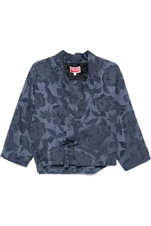 Kenzo Chamarra con motivo floral en jacquard