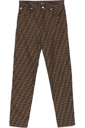 Fendi Pantalones con logo FF en jacquard 1990