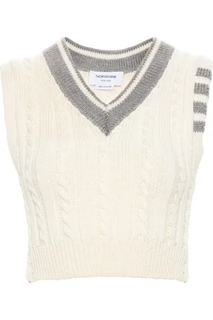 Thom Browne Chaleco tejido de ochos con motivo 4-Bar