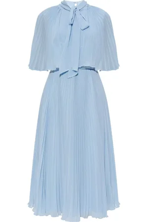 Self-Portrait Vestido midi con capa de gasa
