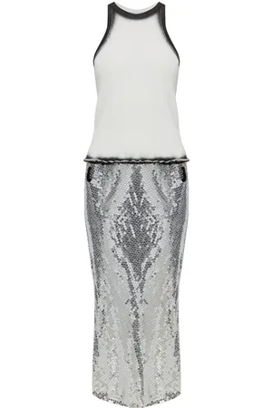 The Attico Vestido midi con paneles