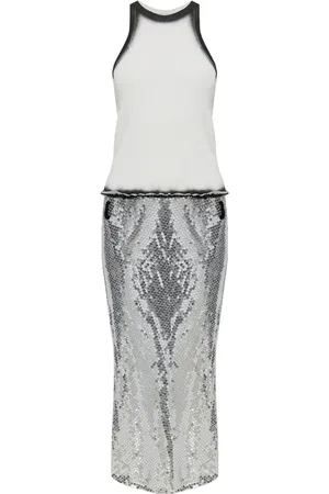 The Attico Vestido midi con paneles