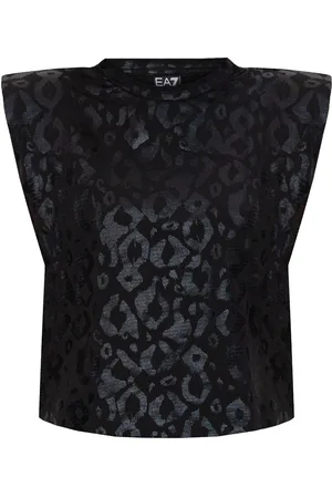 EA7 Playera con estampado de leopardo