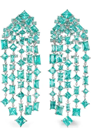 Anabela Chan Aretes Paraiba Cascade en oro blanco de 18kt