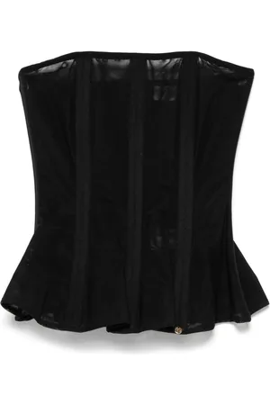 NISSA Top estilo corset traslúcido